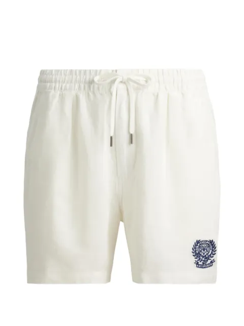 Polo Ralph Lauren x Wimbledon embroidered drawstring linen shorts White 710B16048002