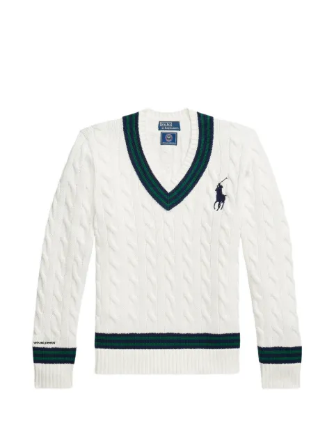Polo Ralph Lauren Wimbledon umpire cricket sweater White 710939585