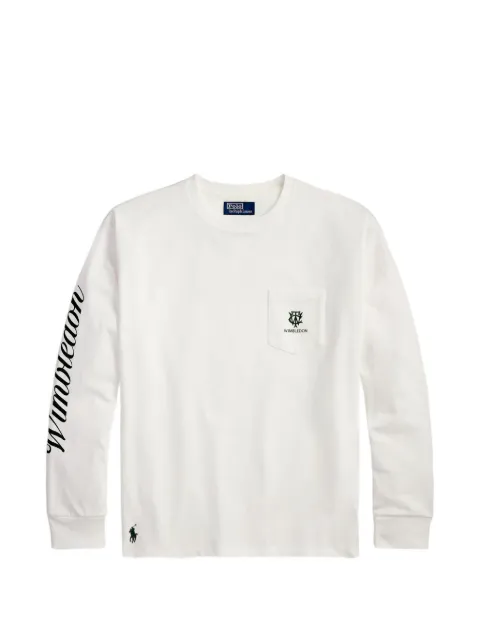 Polo Ralph Lauren Wimbledon long-sleeve pocket sweatshirt White 710B16045001