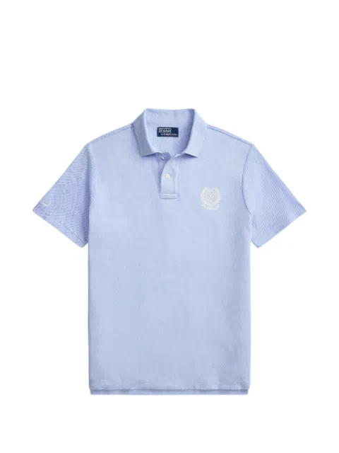 Polo Ralph Lauren Wimbledon tennis-racquet embroidered polo shirt Blue 710B16050003