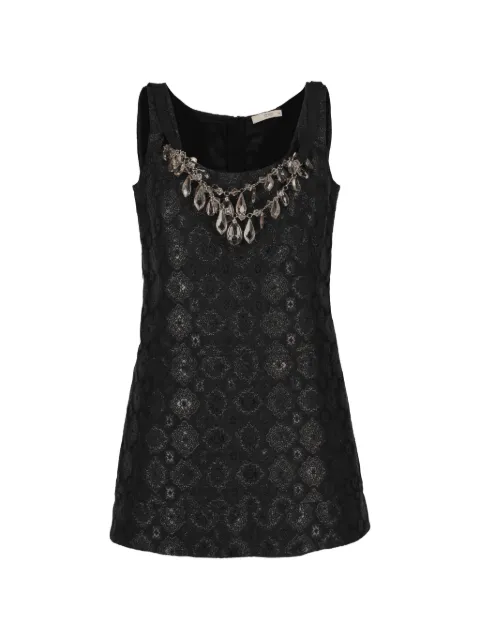Prada Pre-Owned sleeveless crystal-embellished dress Black W22070605