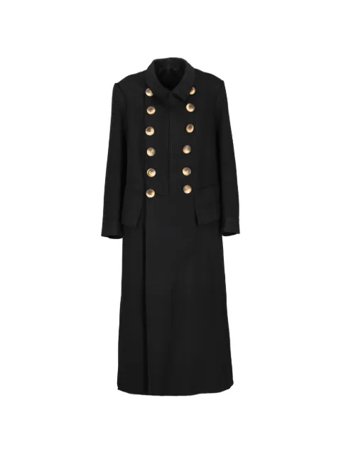 Vintage 1990s button coat Black W1703261