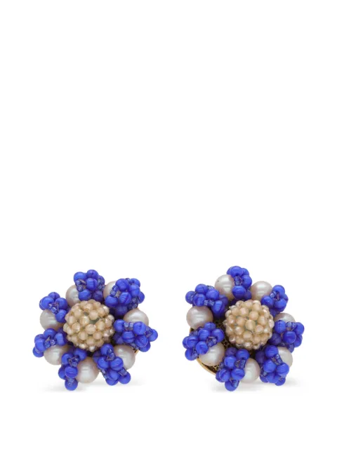 Vintage 1960s daisy shape earrings Gold W2202226