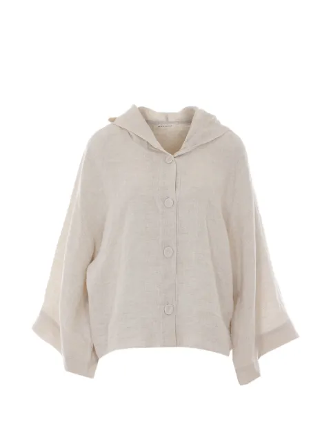 Maurizio Pecoraro floral-embroidery asymmetric jacket Neutrals W07080881LIGHTBROWN