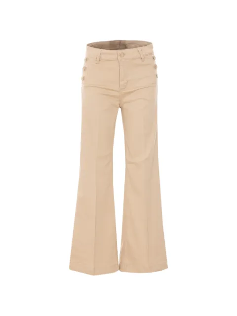 LIU JO logo button flared jeans Neutrals WA6403T367A41208