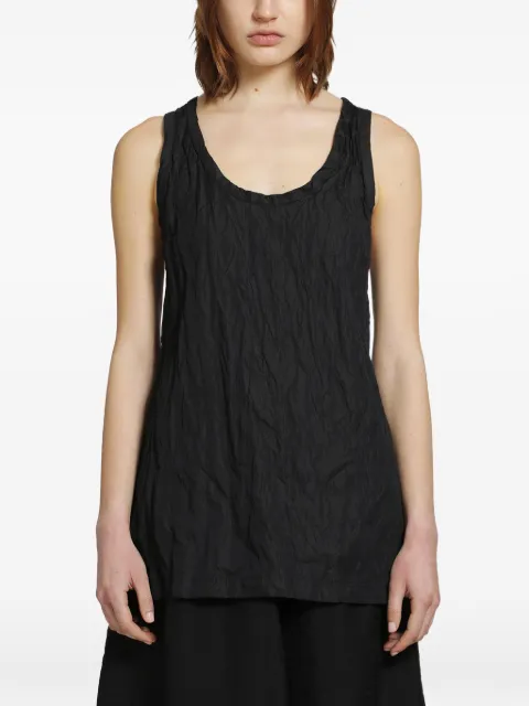 TOTEME crinkled cotton tank top Black 262WRT0712FB0609001
