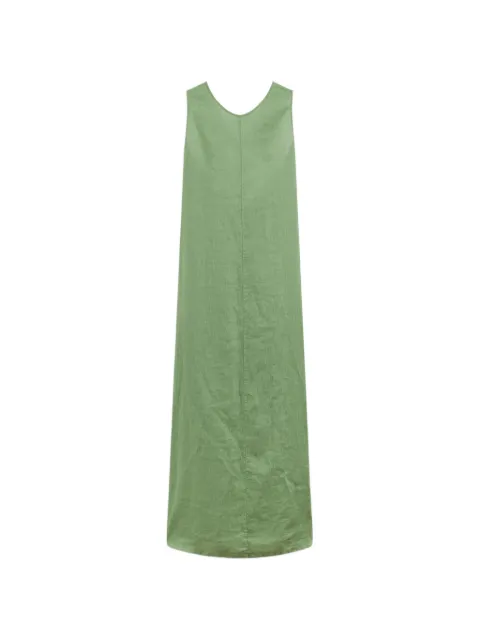 ASPESI cut-out tie-fastening maxi dress Green 2980C195
