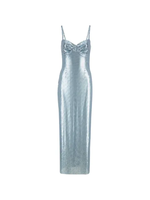 Rabanne chainmail gathered maxi dress Blue 26EIRO301MH0007