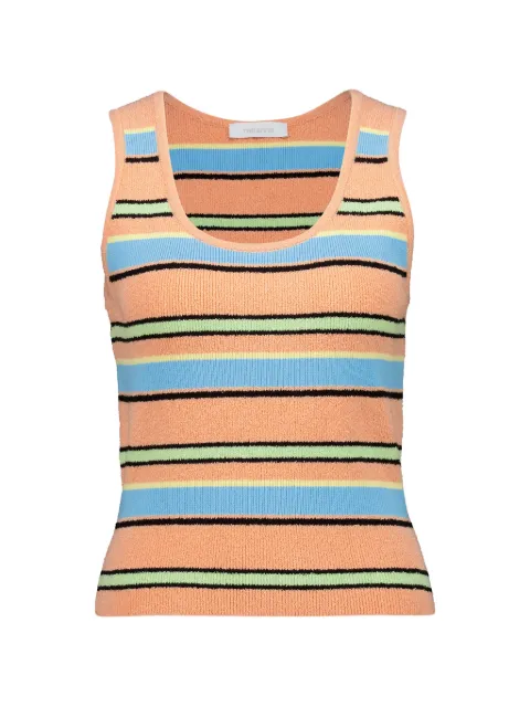 Rabanne striped terry-cloth top Orange 26EMPU091ML0345