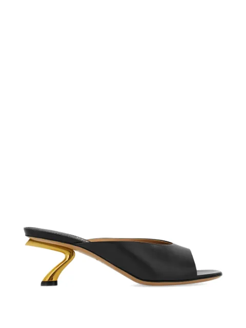 Ferragamo S-shaped open toe sandals Black 793521