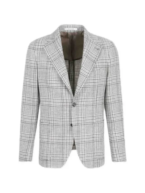 Tagliatore houndstooth single-breasted blazer White GPL22K850060