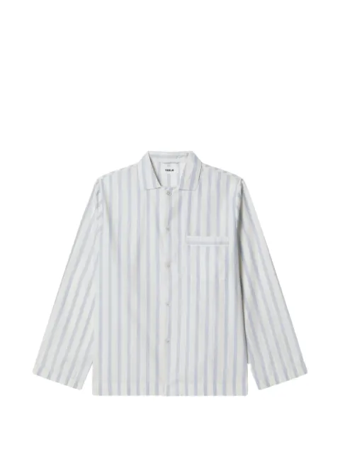 TEKLA striped pajama shirt White PPLSHIRTLS220CO