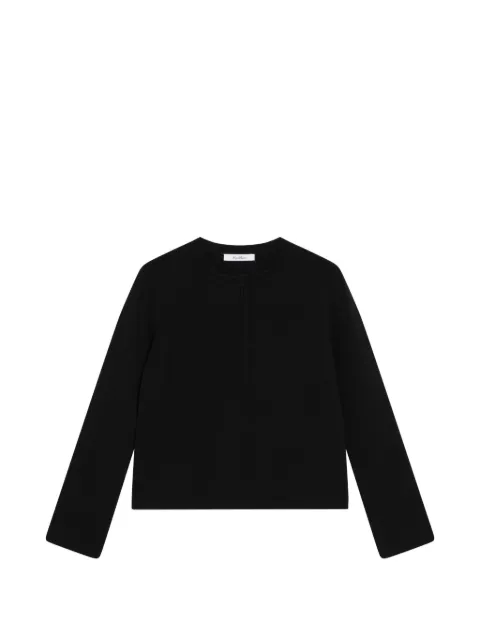 Max Mara round-neck long-sleeved cardigan Black MXPMASTERCO