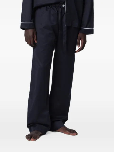 TEKLA Chelsea piped pajamas Blue CHELSEA