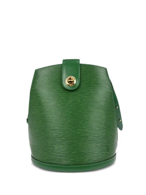 Louis Vuitton Pre-Owned 1995 textured leather shoulder bag Green NQ06580