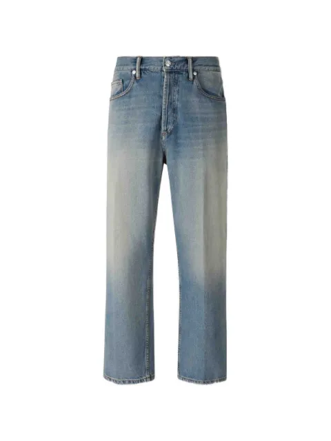 Nine In The Morning logo-patch jeans Blue LBR18