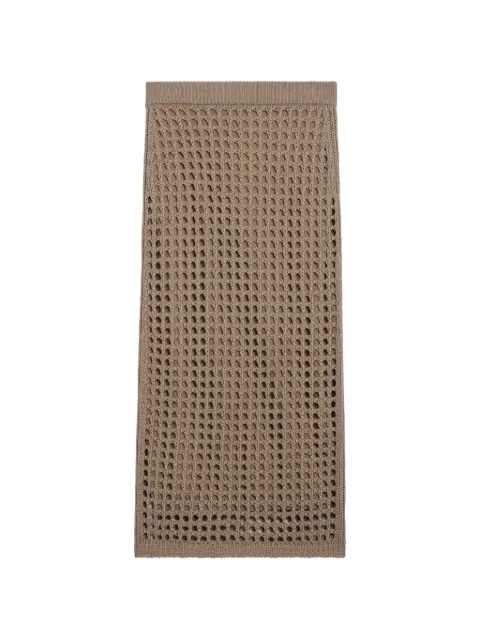 Max Mara open-knit midi skirt Neutrals MXPGEODECO