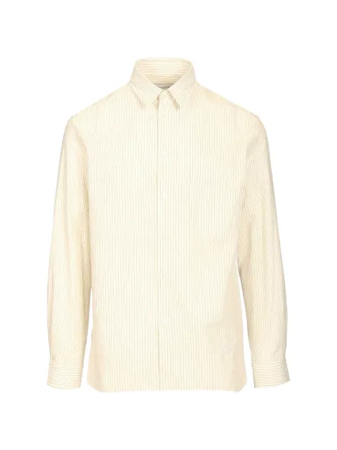 Maison Kitsuné striped oversized shirt Neutrals QM00430WC5096