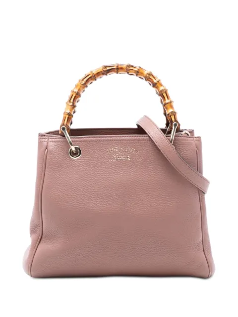 Gucci Pre-Owned 2016-2025 Small Calfskin Bamboo Shopper satchel Pink 0DQLJW53Q63PX44R