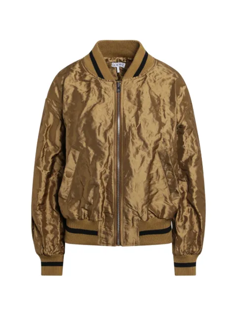 LOEWE front pockets bomber jacket Brown S540Y02XCV