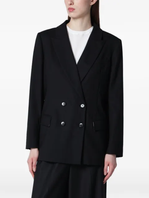 VITOVI flap-pocket double-breasted blazer Black MOVEWO