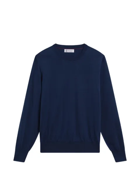 Brunello Cucinelli crew-neck sweater Blue M2900100COCOZ76