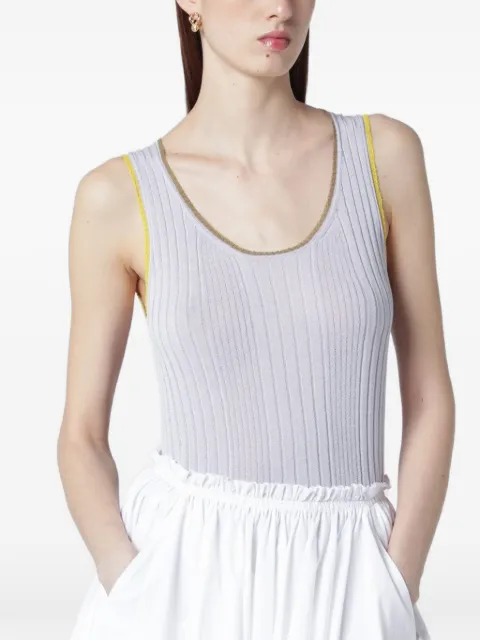 Roberto Collina ribbed-knit tank top Purple 261FXA28014VI