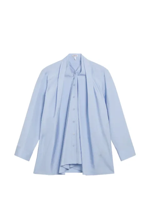 LOEWE draped cotton shirt Blue S359Y05XGB
