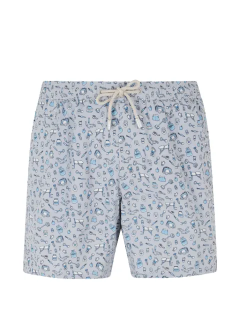 MC2 Saint Barth Lighting Micro Fantasy graphic-print swim shorts Blue LIGHTINGMICROFANTASY098