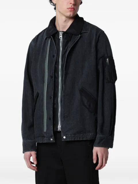 sacai zip-up jacket Black 2603928M