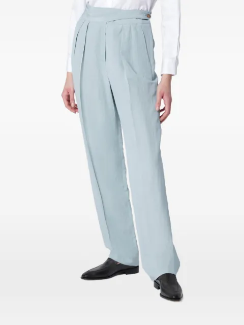Blazé Milano pleated tailored trousers Blue PTQPA01ZET