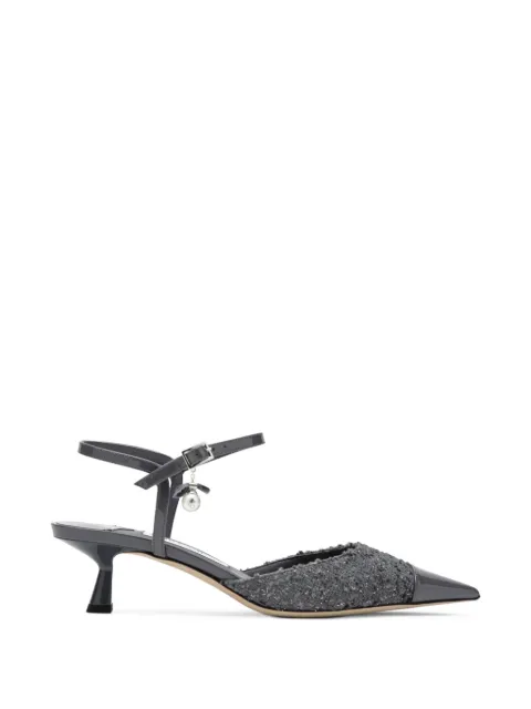 Jimmy Choo Aren pearl-charm tweed pumps Grey ARENSB45FVT