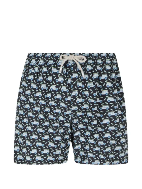 MC2 Saint Barth Lighting car-print swim shorts Black LIG0003