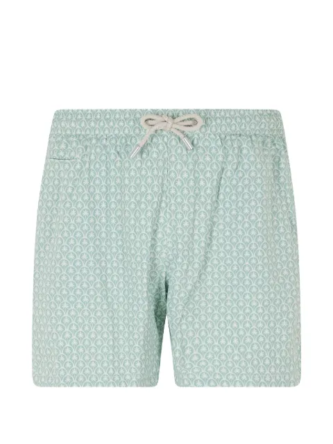 MC2 Saint Barth Lighting Micro palm-print swim shorts Green LIG001600990L53