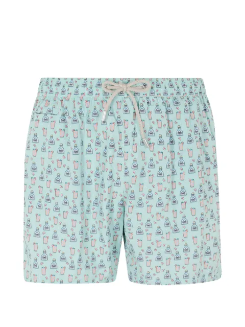 MC2 Saint Barth Lighting Micro Fantasy cocktail-print swim shorts Green LIGHTINGMICROFANTASY098