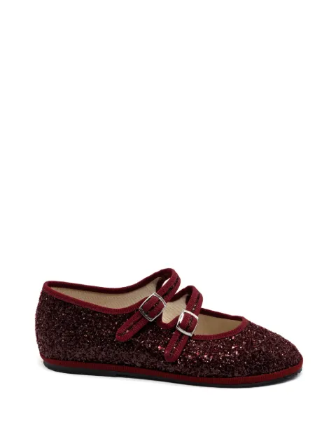 Gondolina Mary Jane glitter ballet flat Red GPLB2