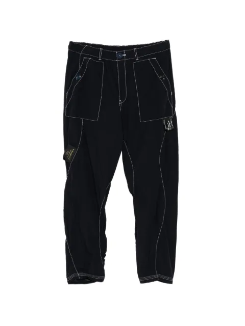 Undercover contrast-stitch cargo pants Blue UC1F45115NV