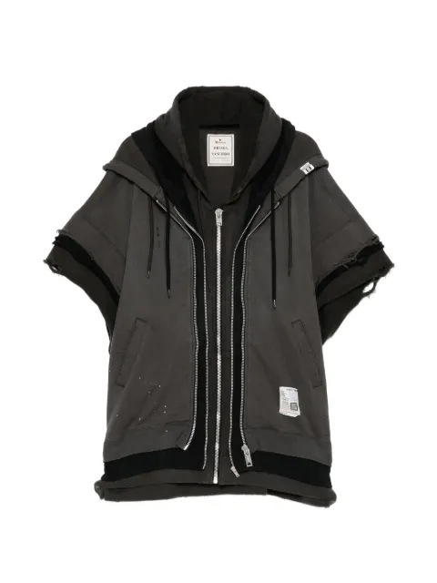 Maison MIHARA YASUHIRO distressed layered-effect hoodie Grey J16VT762
