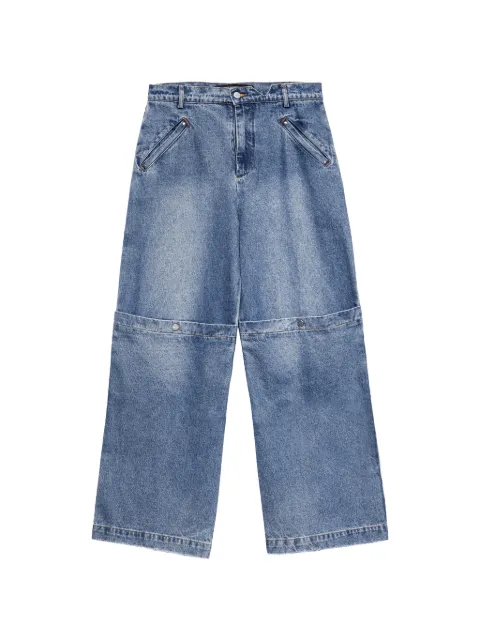 Spencer Badu patchwork-detail wide-leg jeans Blue SBBDCP