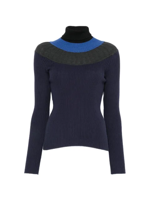 Giorgio Armani Pre-Owned 2000s ribbed roll-neck sweater Blue GA250AZN