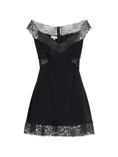 Elie Saab lace-trim off-the-shoulder dress Black D0987NR26CDL03