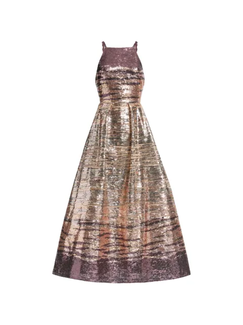 Elie Saab Sequin-Embroidered sleeveless maxi dress Gold D1013NR26YA053