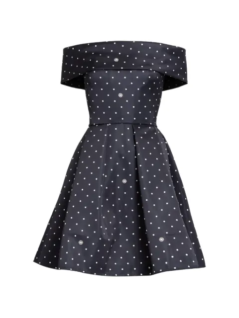 Elie Saab polka-dot off-the-shoulder dress Blue D1008PR26DU002