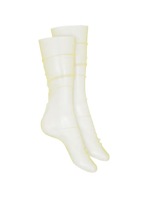 Maison Close tulle socks Yellow 564948