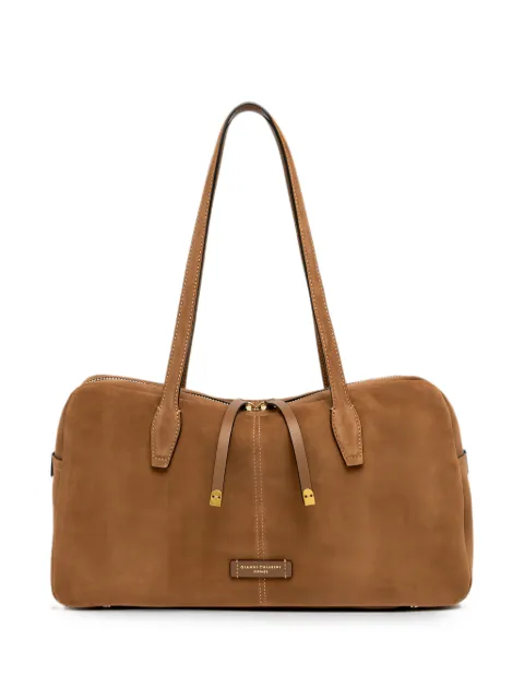 GIANNI CHIARINI Aryna suede top-handle bag Brown BS12222CMPL