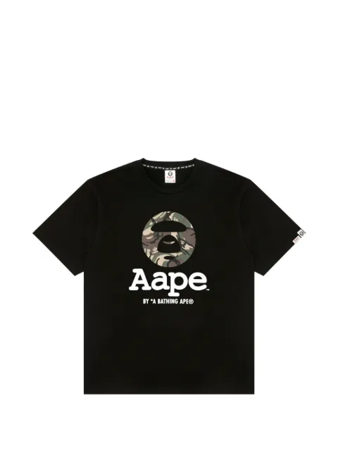 AAPE BY *A BATHING APE® camo-logo T-shirt Black AAPTEM1640XXQ