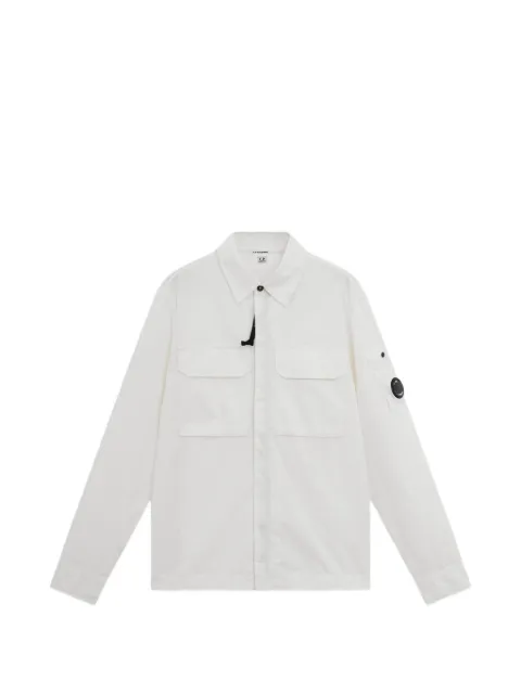 C.P. Company Lens-detail zip-up shirt White 20CMOS156A110143G103