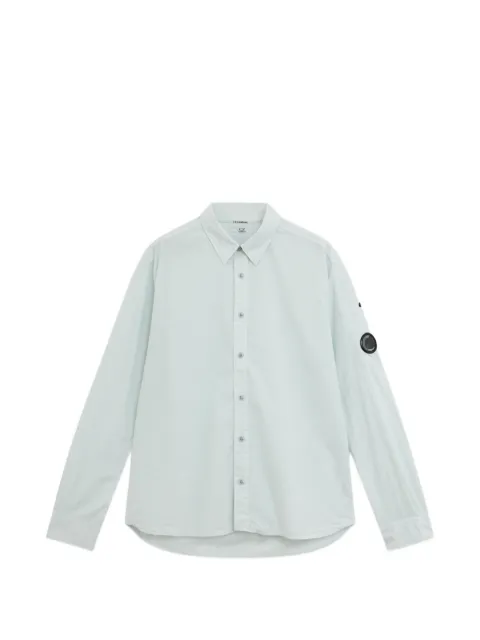 C.P. Company popeline long sleeve lens button shirt Blue 20CMSH229A005328G804