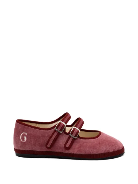Gondolina Mary Jane vevet ballet flat Pink GPLB2