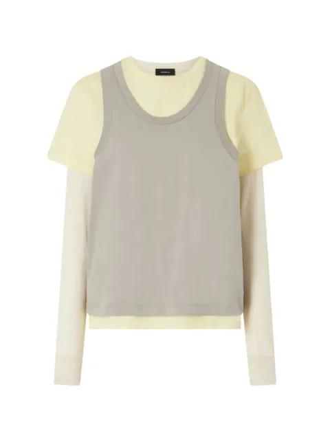 WARDROBE.NYC colour-block layered mini dress Neutrals W1164S26CO